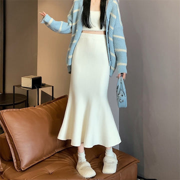 Temperament Lady Mid-length A- Line Skirt