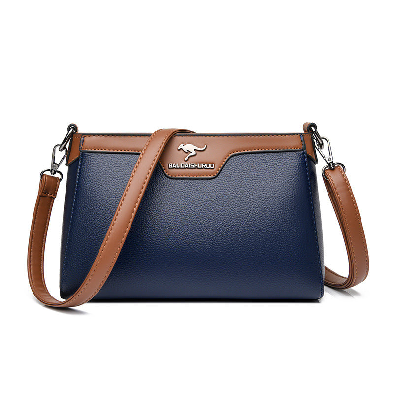 One Shoulder Soft Leather Small Square Stitching Women's Cross-body Bag