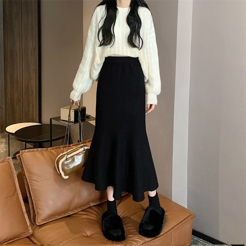 Temperament Lady Mid-length A- Line Skirt