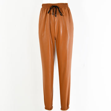 Sexy Tight High Elastic PU Skinny Leather Pants For Women