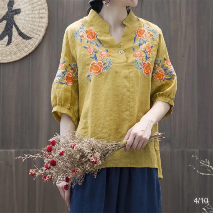 Ethnic embroidery top