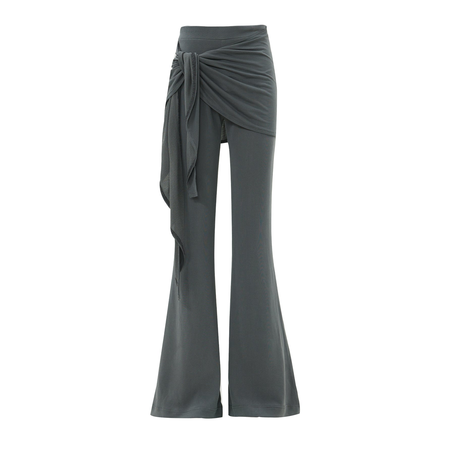 Casual Low Waist Slim Fit Bell-bottom Pants