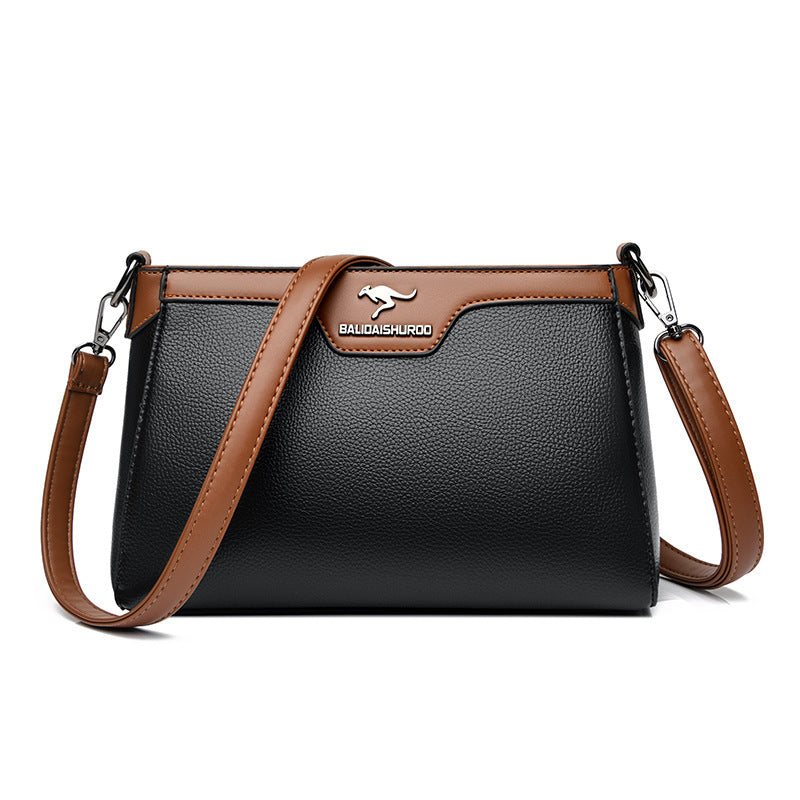 One Shoulder Soft Leather Small Square Stitching Women's Cross-body Bag