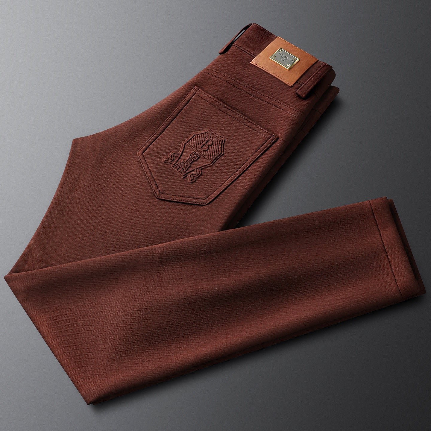 Autumn And Winter Khaki Fashion Casual Men's Simple Skinny Pants
