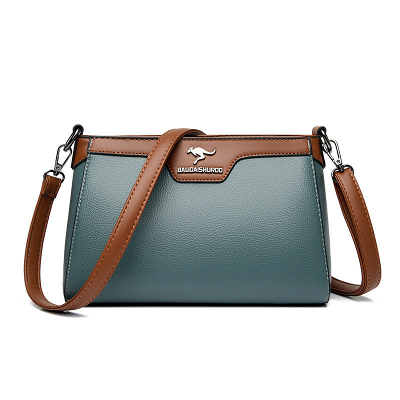 One Shoulder Soft Leather Small Square Stitching Women's Cross-body Bag