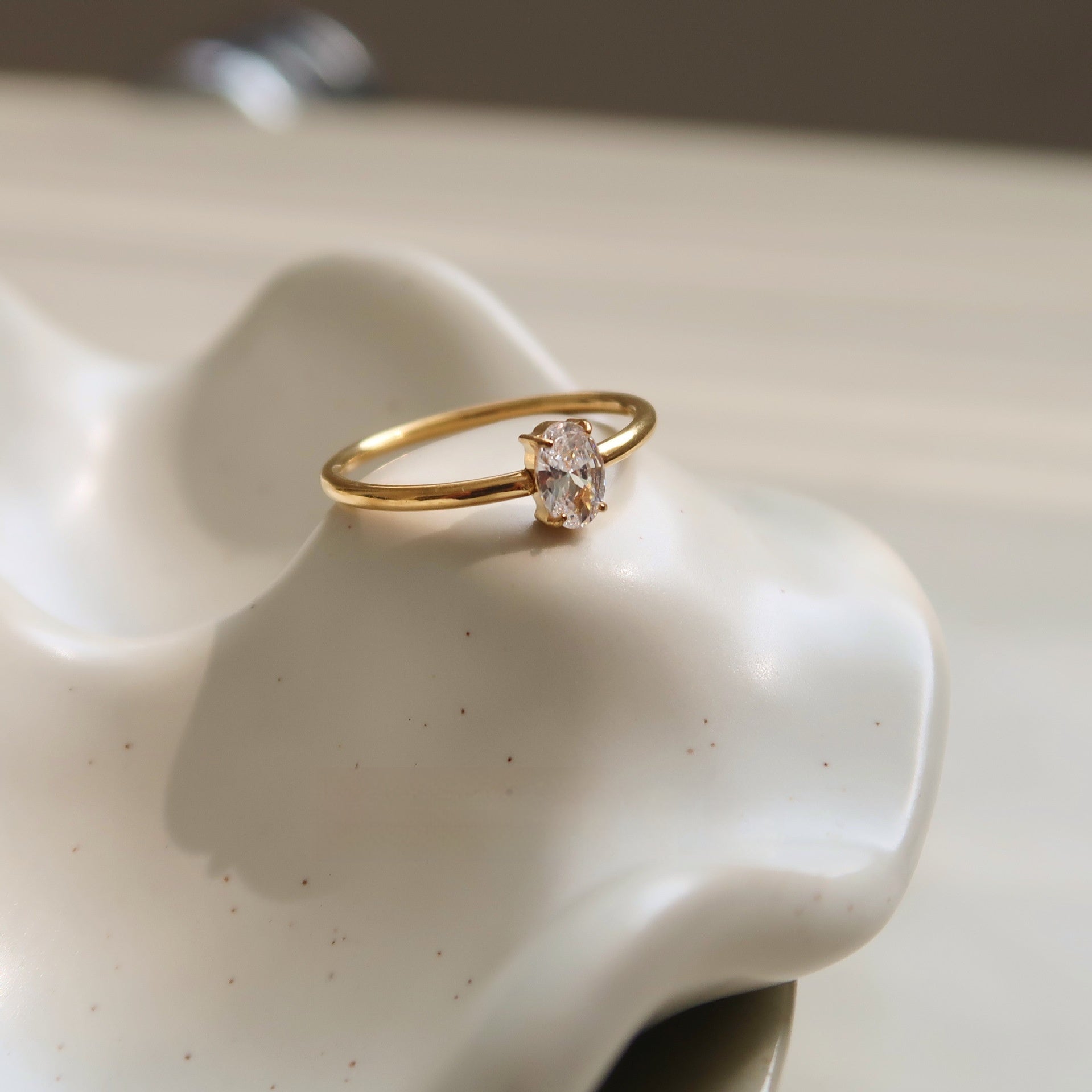 Love Oval Ring Bath Without Picking Pigment Ring