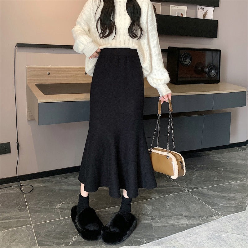 Temperament Lady Mid-length A- Line Skirt