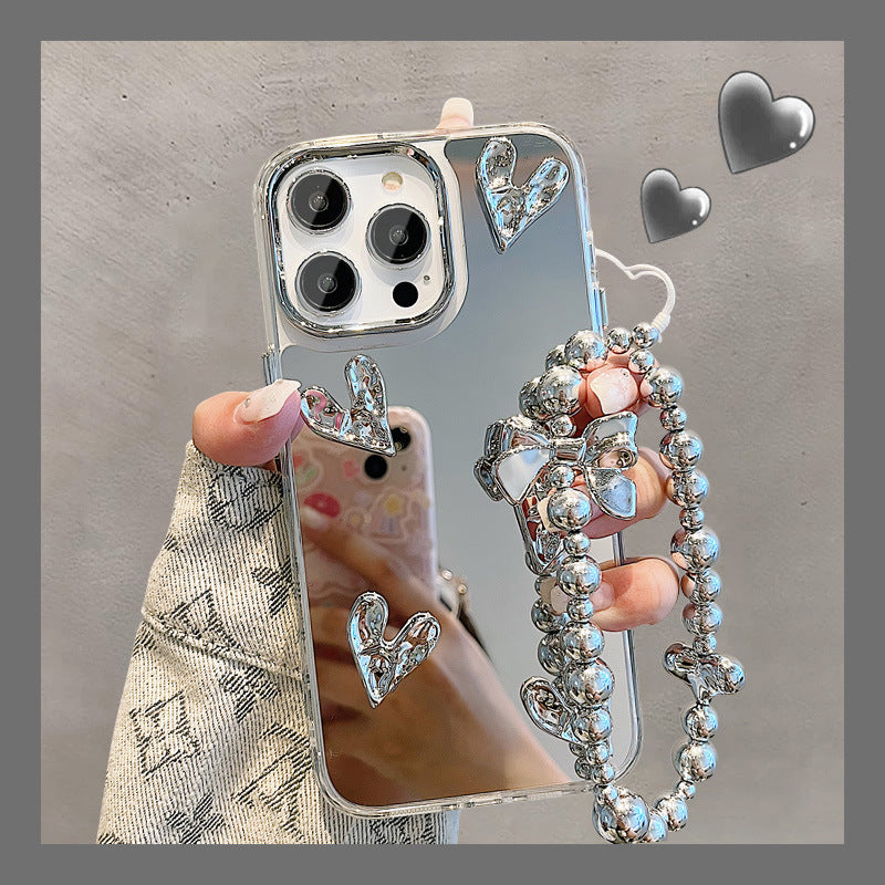 Electroplating Pleated Three-dimensional Heart Mobile Phone Shell