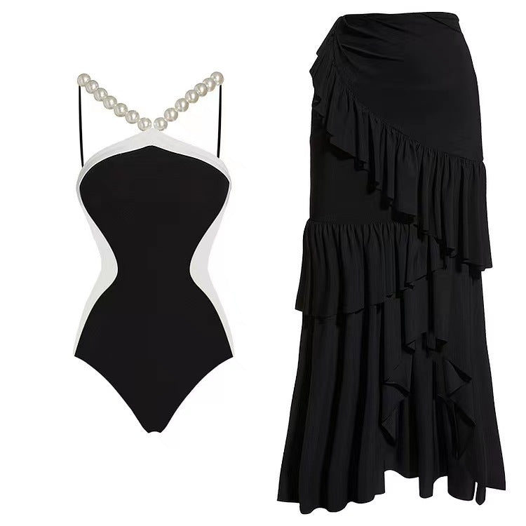 Women's All-match Simple One-piece Swimsuit Dress