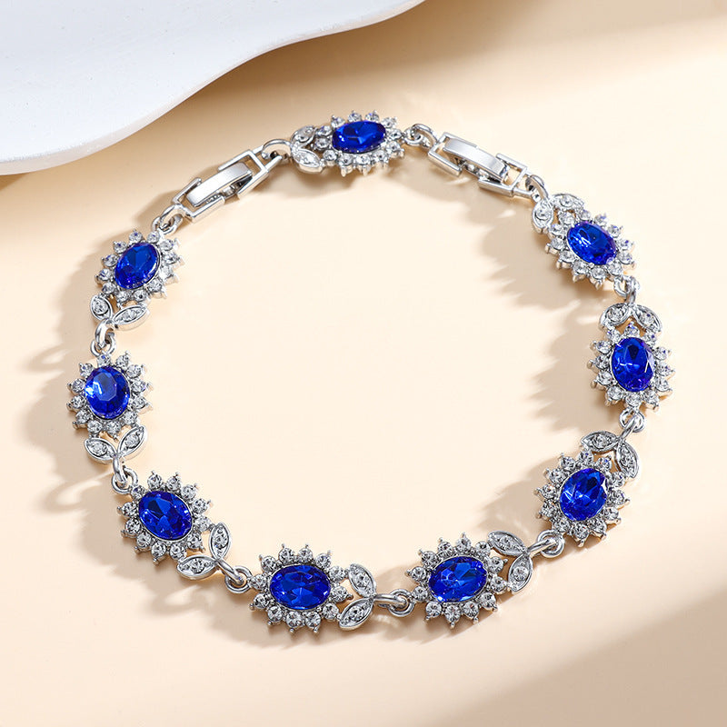 Personality Trend Women's Simple Inlaid Zircon Bracelet