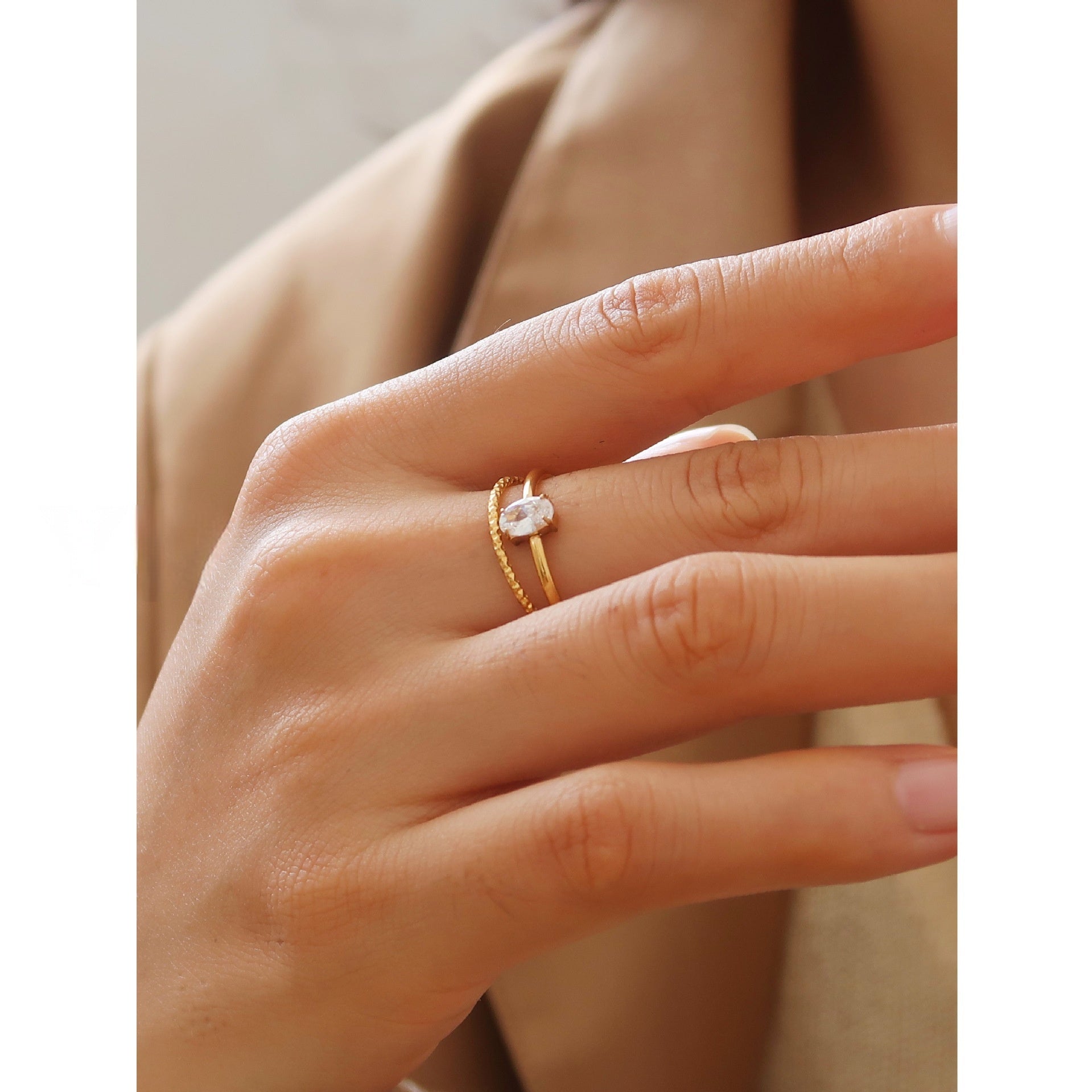 Love Oval Ring Bath Without Picking Pigment Ring