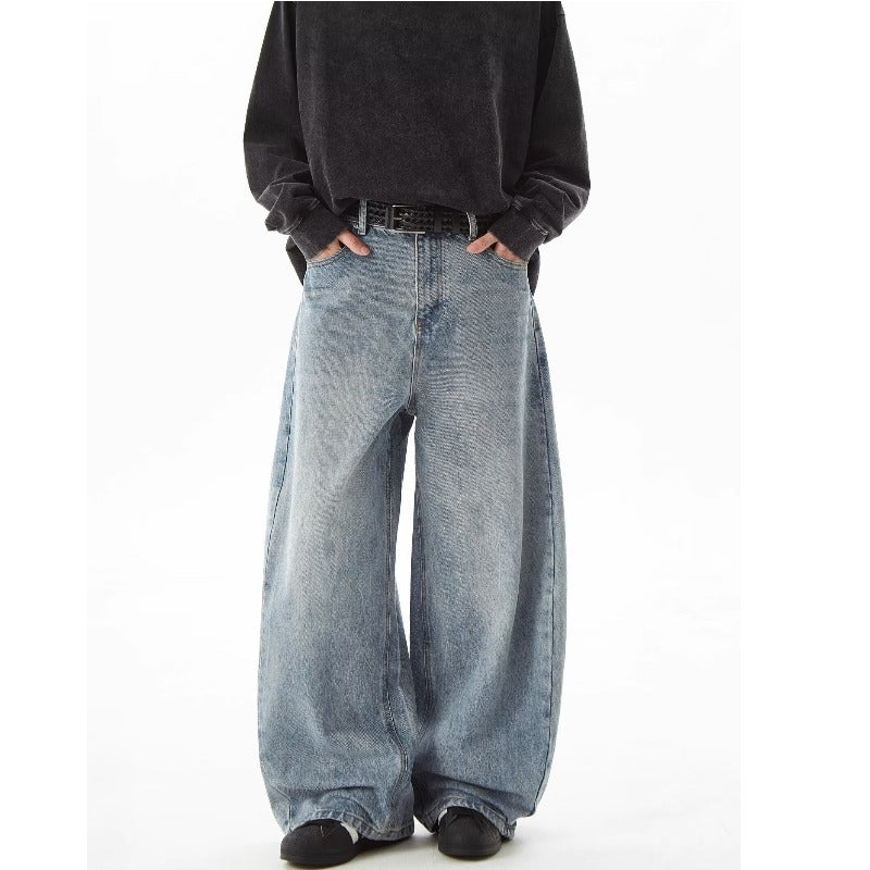 Retro Straight Jeans Loose High Waist Slimming
