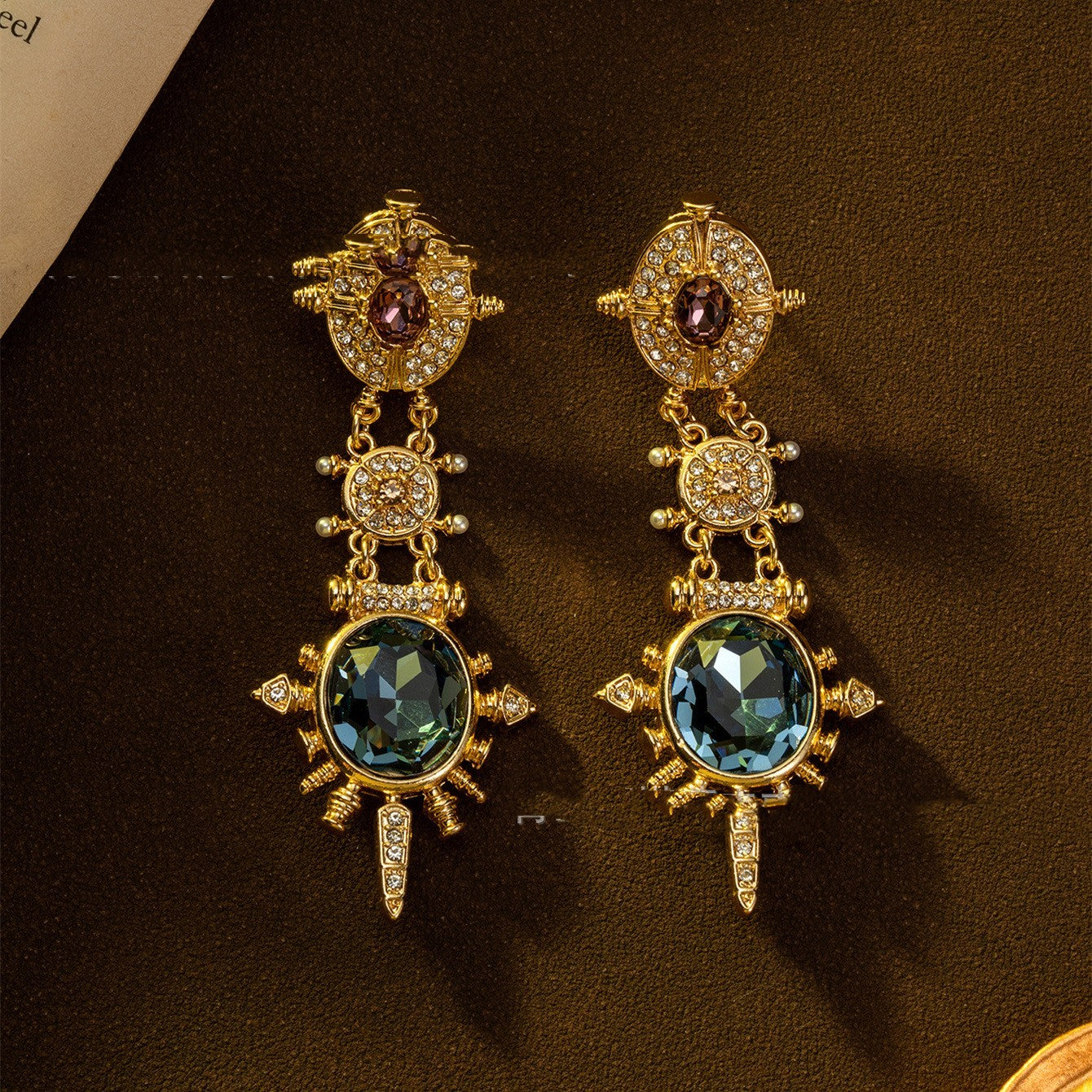 Court Style Retro Elegant Stud Earring Advanced Sense